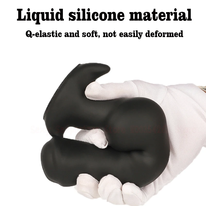 Plug Anal Cachorro Silicone Macio Dildo Dilatador Progressivo Animal Dog Cock - Imagem 5