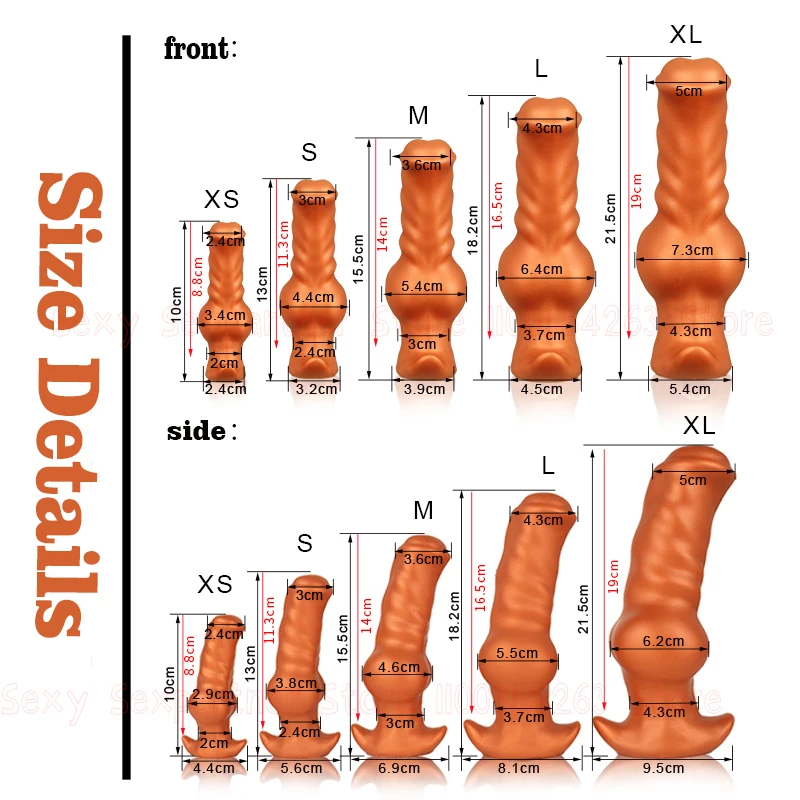 Plug Anal Cachorro Silicone Macio Dildo Dilatador Progressivo Animal Dog Cock - Imagem 6