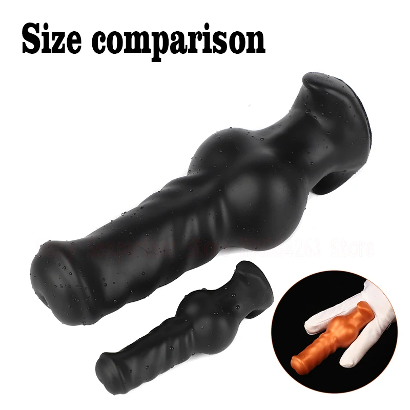 Plug Anal Cachorro Silicone Macio Dildo Dilatador Progressivo Animal Dog Cock - Imagem 4