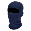 Balaclava azul marinho de tecido elástico com abertura única para os olhos
