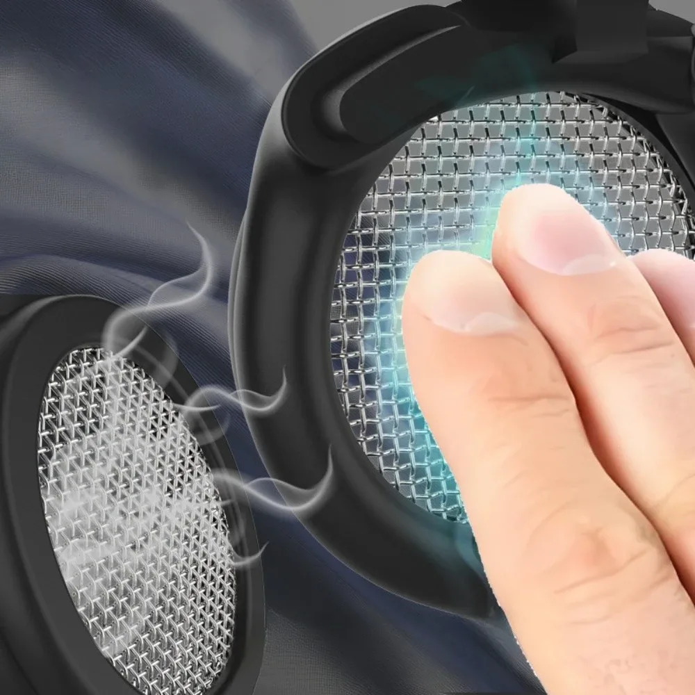 Close da tela metálica respirável do cinto de castidade masculino micro