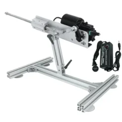Sex machine telescópica completa, com atuador linear, base de alumínio em X com ventosas e fonte com regulador de velocidade