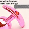 Diamond Throne Plug Anal Cromado Base Joia 4 Tamanhos - Imagem 5