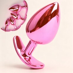 Diamond Throne Plug Anal Cromado Base Joia 4 Tamanhos