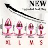 Diamond Throne Plug Anal Cromado Base Joia 4 Tamanhos - Imagem 6