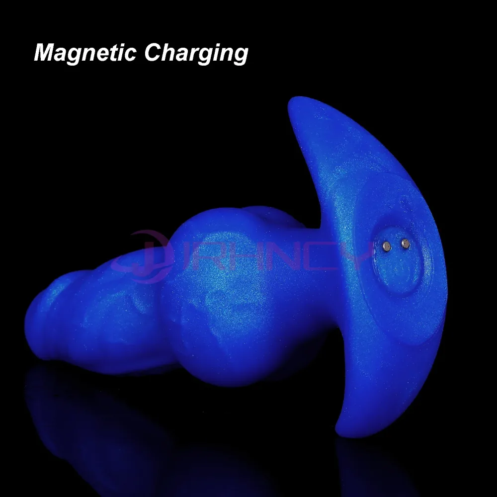 Base em T do plug anal canino com os contatos de recarga magnética