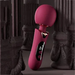 Cetro Wand vibrador massageador de cabeça grande apoiado em cena escura