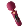 Cetro Wand vibrador massageador cabeça grande na cor borgonha com detalhe rose gold
