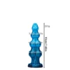Medidas do dildo canino tamanho P, 19 cm de comprimento e nós de 3,8, 4,9 e 5,4 cm