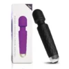 Wand vibrador Prime preto, silicone à prova d'água