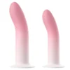 Dildo Vênus em silicone liso, tamanhos P e G lado a lado