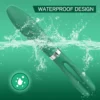 Vibrador ponto g flexivel verde a prova d agua sendo submerso