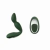 Plug vibrador de próstata Warlord em silicone verde militar com controle remoto sem fio