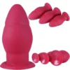 Plug anal extra grande Crimson Throne em silicone líquido vinho com base ventosa