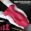 Silicone líquido flexível do Scarlet Decree segurado com luvas
