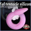 Abyss Eel: tentáculo enrolado em círculo mostrando a flexibilidade do silicone