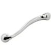 Dildo metal pesado: ponta curvada do dildo de metal para ponto G e próstata
