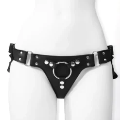 Harness de pegging Domina de frente com argola de metal
