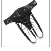 Harness de pegging preto em ângulo lateral