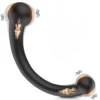 Arco de silicone preto com uma esfera vibratória em cada extremidade