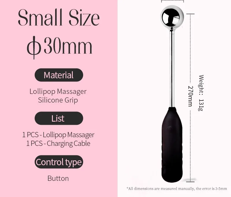 Ficha da versão pequena: esfera de 30 mm, 27 cm de comprimento e 131 gramas