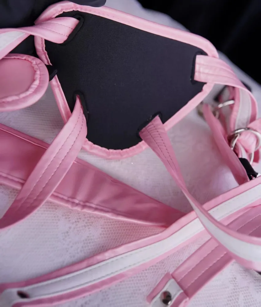 Strapon harness Imperatriz detalhe do forro macio da placa frontal
