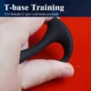Obedience Plug: base em T flexível do plug sendo dobrada